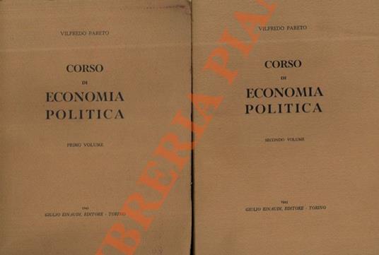 Corso di economia politica - Vilfredo Pareto - copertina