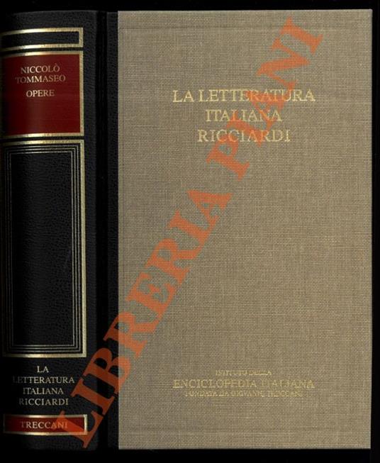 Opere - Niccolò Tommaseo - copertina