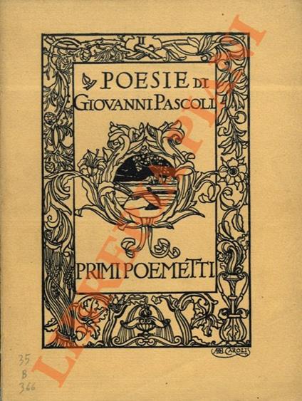 Primi poemetti - Giovanni Pascoli - copertina