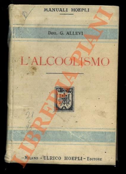 L' alcoolismo - Giovanni Allevi - copertina