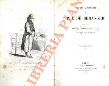 Oeuvres completes contenant Les dix chansons nouvelles - copertina