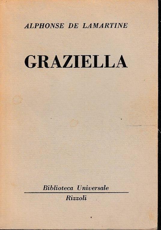 Graziella - Alphonse de Lamartine - copertina