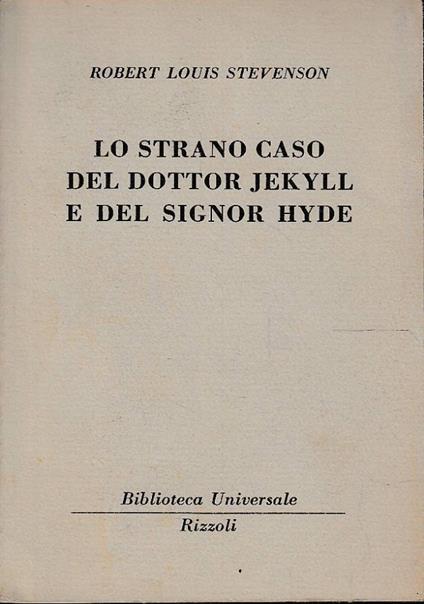 Lo strano caso del dottor Jekyll e del signor Hyde - Robert L. Stevenson - copertina