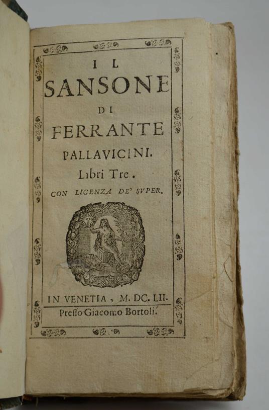 Il Sansone…Libri tre… - Ferrante Pallavicino - copertina