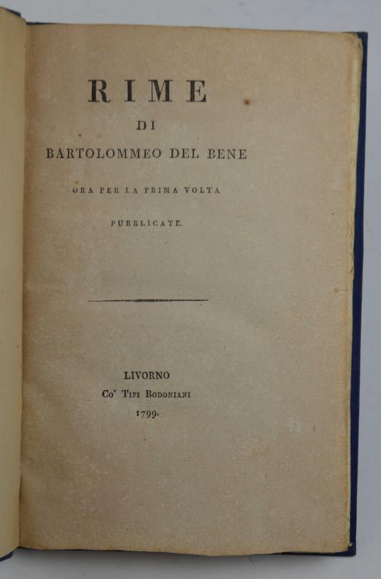 Rime… ora per la prima volta pubblicate - copertina