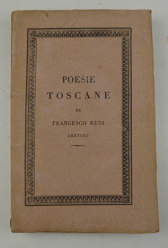 Poesie toscane… - Francesco Redi - copertina