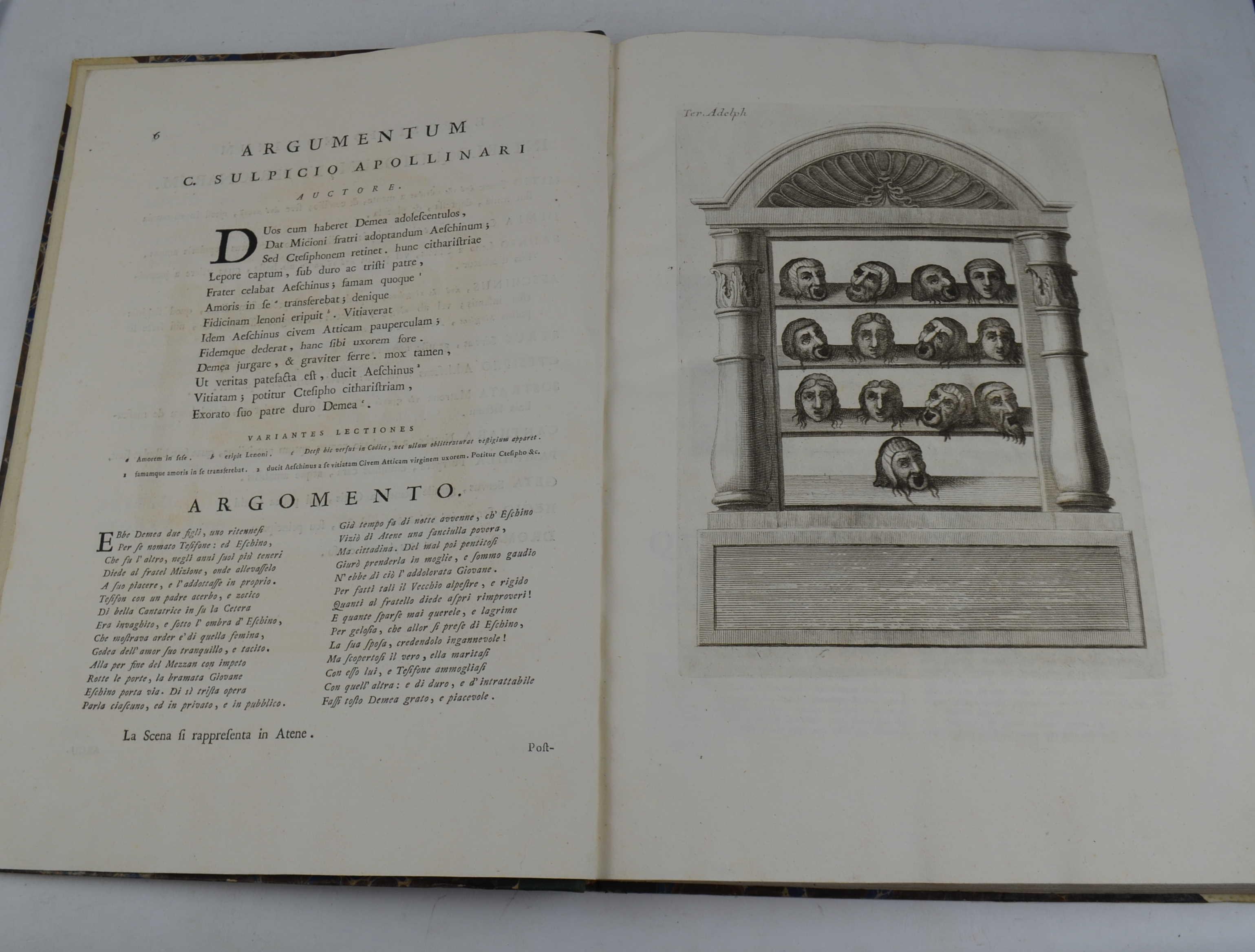 Comoediae ex recensione Danielis Heinsii, collata ad antiquissimos mss. codices Bibliothecae Vaticanae cum variationibus lectionibus larvis et personis depromptis ex eisdem codicibus et italica versione…