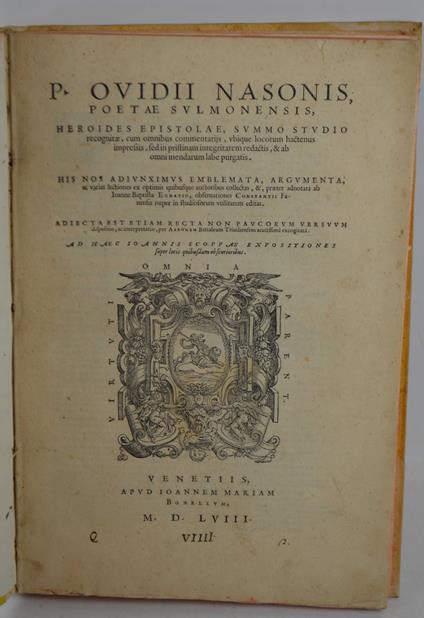 Hedroides epistolae, summo studio recogniatae… - copertina