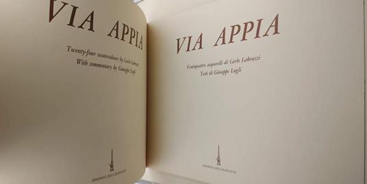 Via Appia-Ventiquattro Acquerelli Di Carlo Labruzzi(1967) - Giuseppe Lugli - copertina