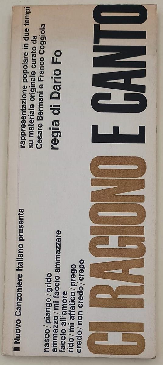 Ci Ragiono E Canto(1966) - Dario Fo - copertina