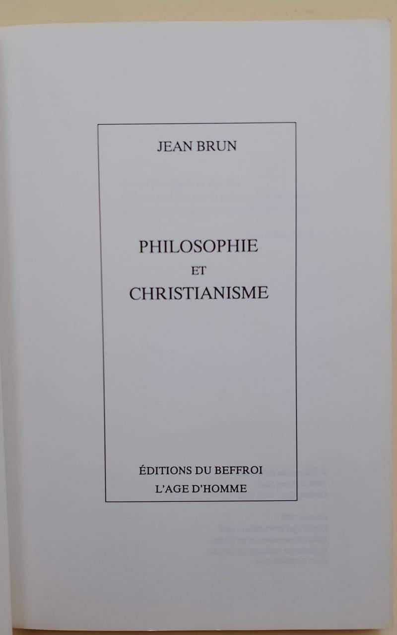 Philosophie Et Christianisme(1988)