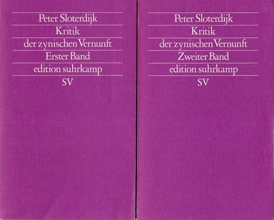 Kritik der zynischen Vernunft - Peter Sloterdijk - copertina