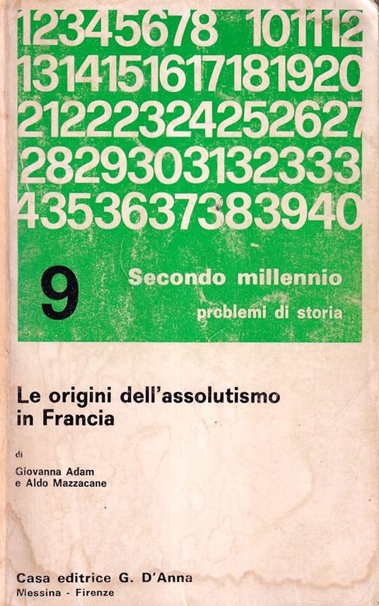 Le origini dell'assolutismo in Francia - copertina