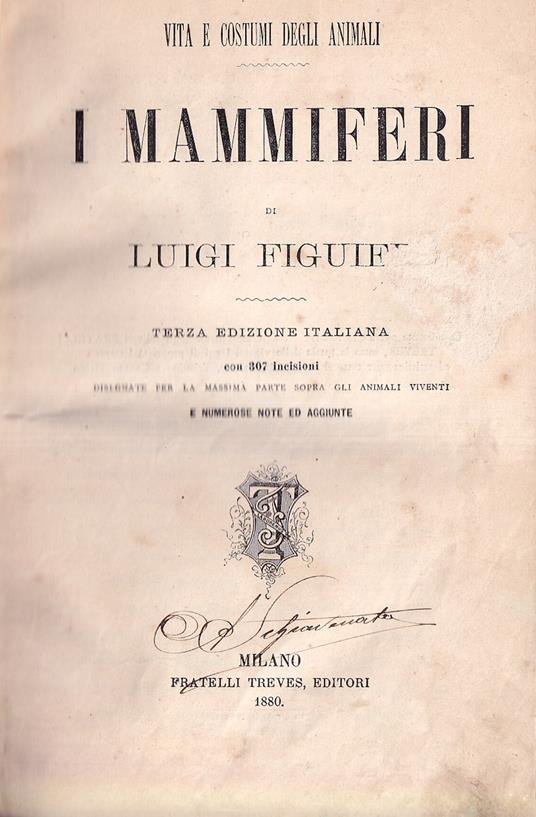 I Mammiferi - Luigi Figuier - copertina