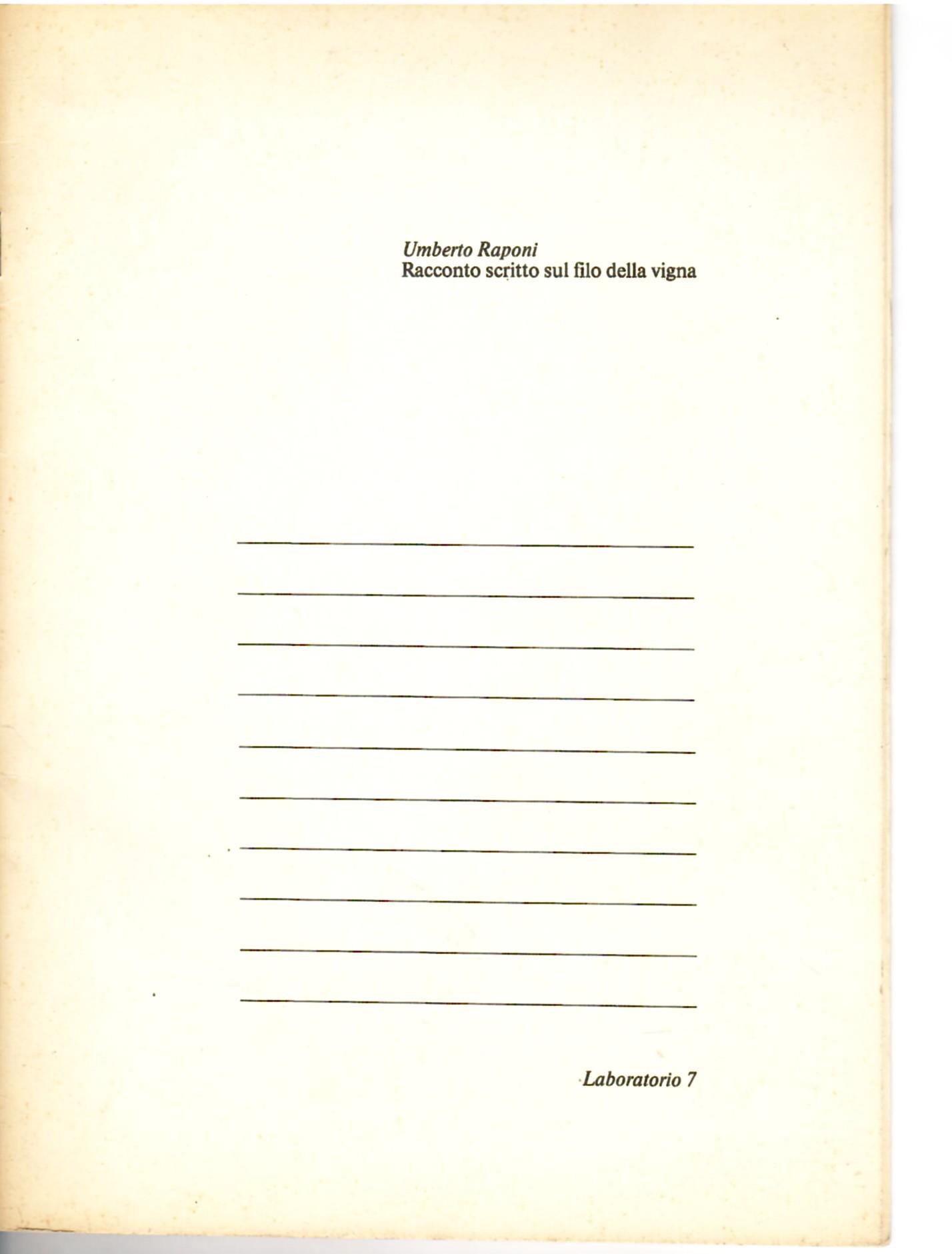 Racconto Scritto Sul Filo Della Vigna