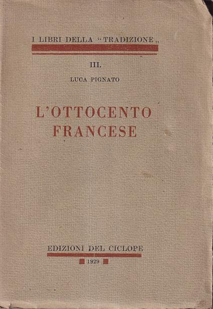 L' ottocento francese - Luca Pignato - copertina