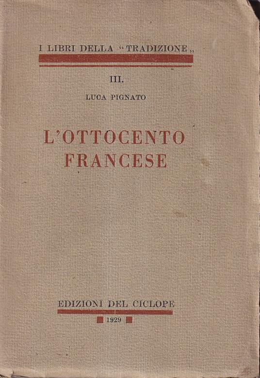 L' ottocento francese - Luca Pignato - copertina