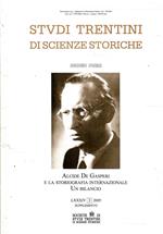 Studi Trentini Di Scienze Storiche - Sezione Prima - Lxxxiv/2005 Supplemento