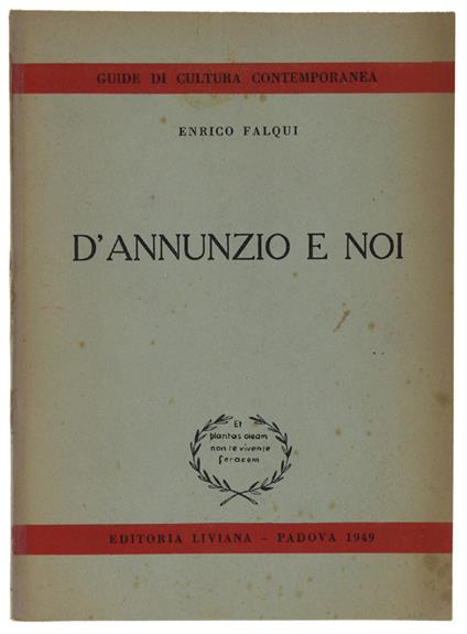 D'Annunzio E Noi - Enrico Falqui - copertina