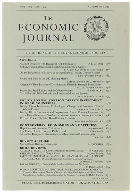 The Economic Journal - copertina