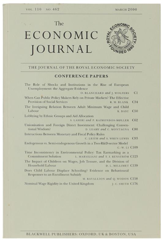 The Economic Journal - copertina