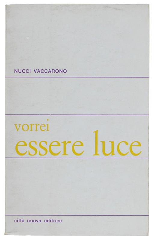 Vorrei Esseere Luce - copertina