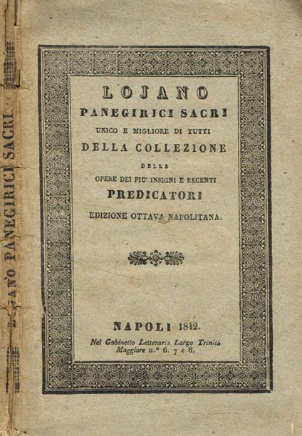 Panegirici sacri - copertina