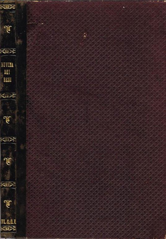 Dei Beni e Delle Proprietà secondo il Codice Civile del Regno d'Italia - Giuseppe Bruni - copertina