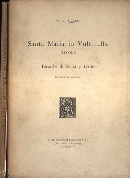 Santa Maria in Vulturella - Attilio Rossi - copertina