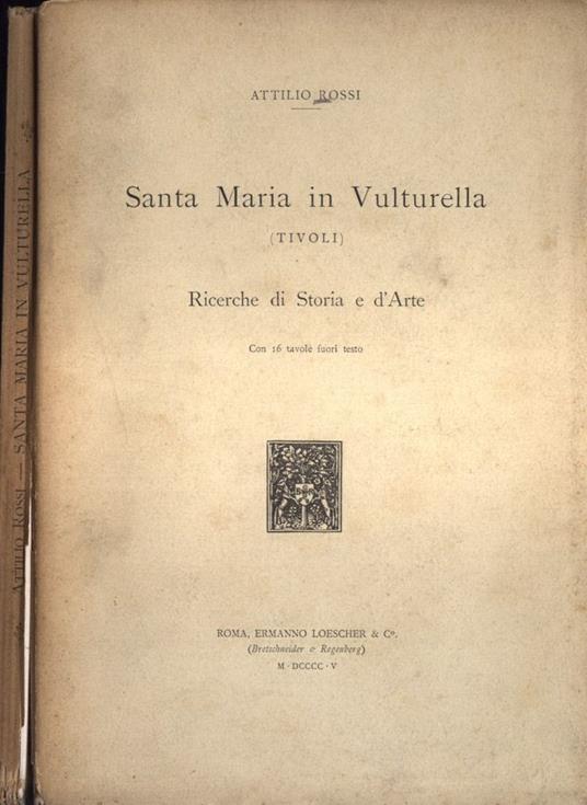 Santa Maria in Vulturella - Attilio Rossi - copertina