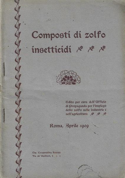 Composti di zolfo insetticidi - copertina