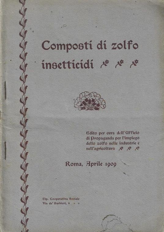 Composti di zolfo insetticidi - copertina