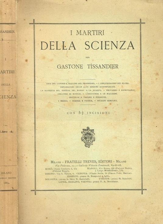 I martiri della scienza - Gaston Tissandier - copertina