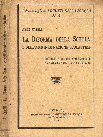 La riforma della scuola e dell'amministrazione scolastica - copertina