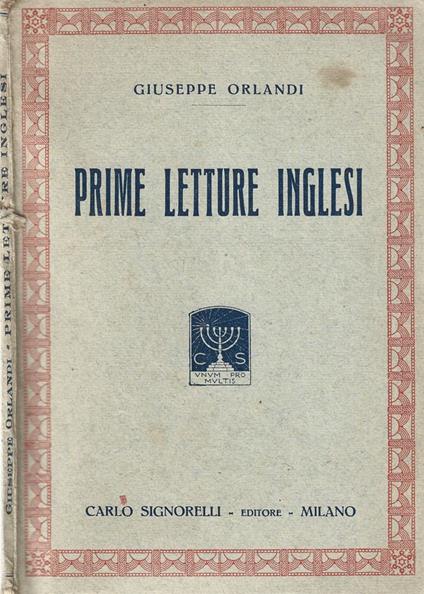 Prime letture inglesi - Giuseppe Orlandi - copertina