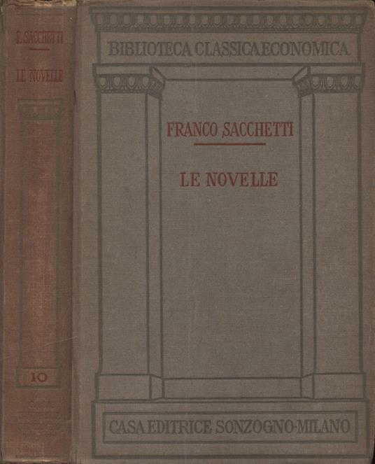 Le novelle - Franco Sacchetti - copertina
