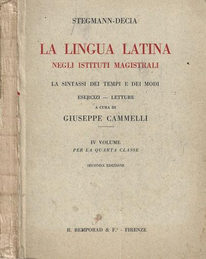 La lingua latina - copertina