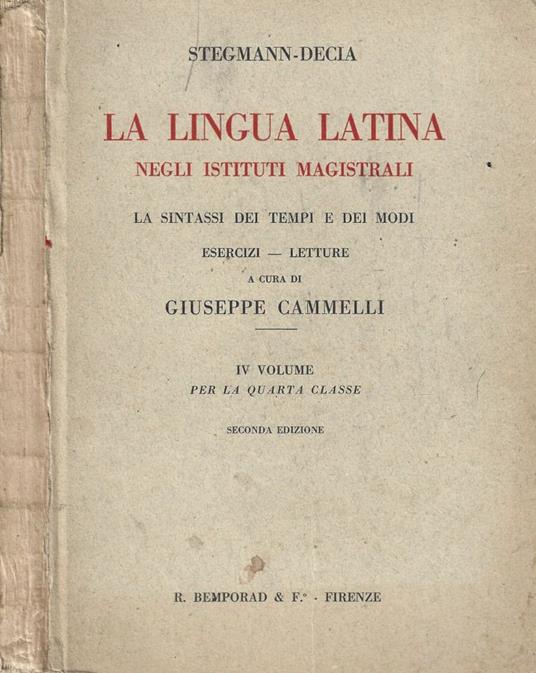 La lingua latina - copertina