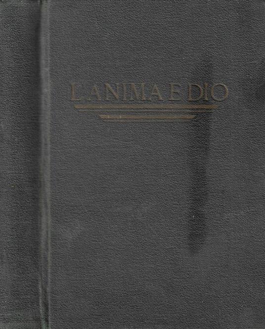 L' anima e Dio - copertina