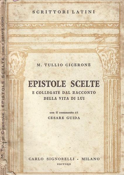 Epistole scelte - M. Tullio Cicerone - copertina