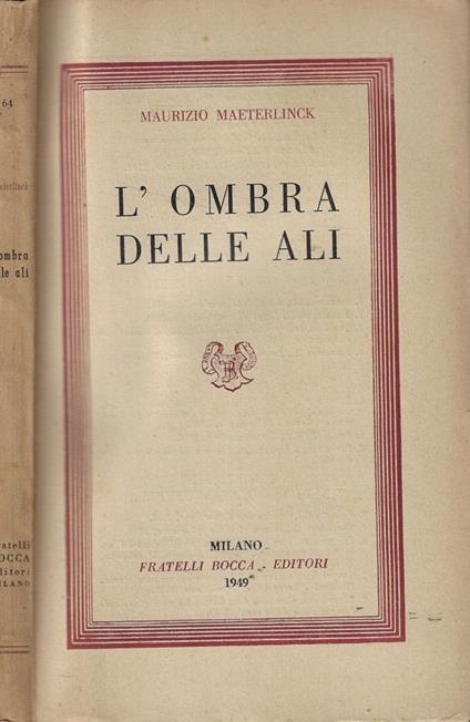 L' ombra delle ali - Maurice Maeterlinck - copertina