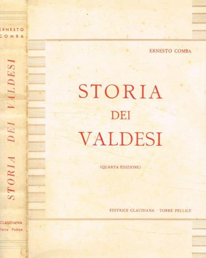 Storia dei Valdesi - Ernesto Comba - copertina