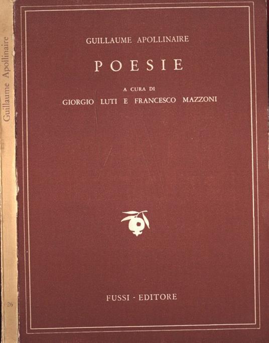 Poesie varie - Guillaume Apollinaire - copertina