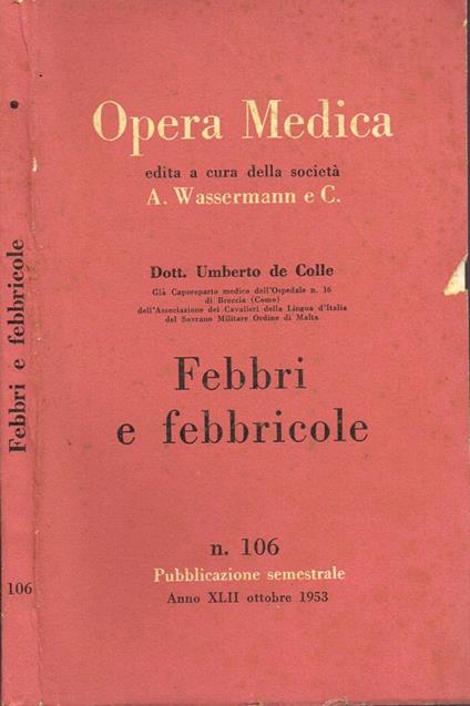 Febbri e febbricole - copertina