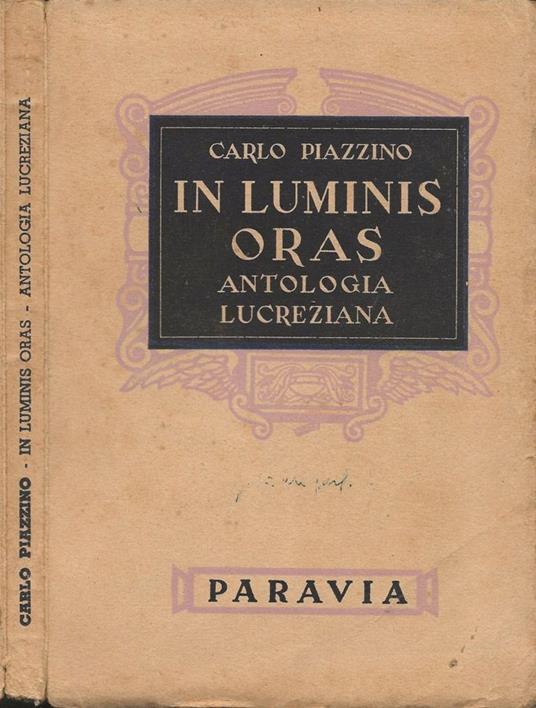 In luminis oras - copertina
