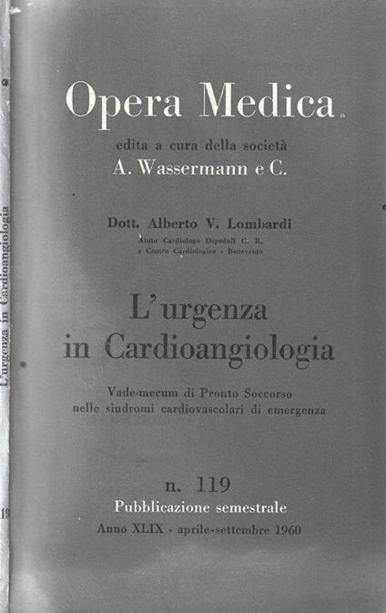 Opera medica - Alberto V. Lombardi - copertina