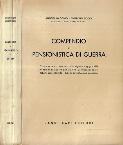 Compendio di pensionistica di guerra - copertina