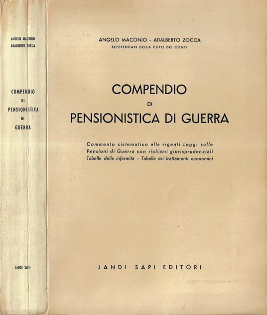 Compendio di pensionistica di guerra - copertina