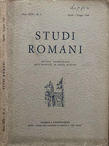 Studi Romani - copertina