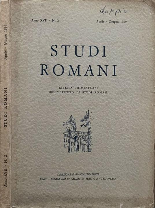 Studi Romani - copertina
